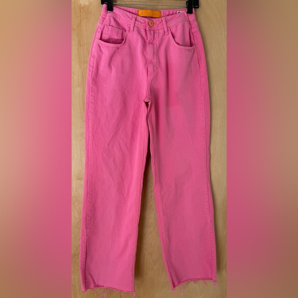 Flor De Lis Calça Jeans Wide Leg "Jade" In Rosa Wash - Picture 4 of 14